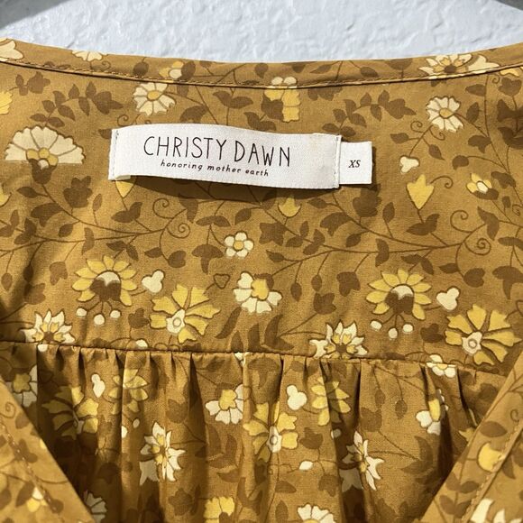 Christy Dawn Wrap Goldenrod Dawn Prairie Cottage Midi Maxi Dress XS - Picture 5 of 9